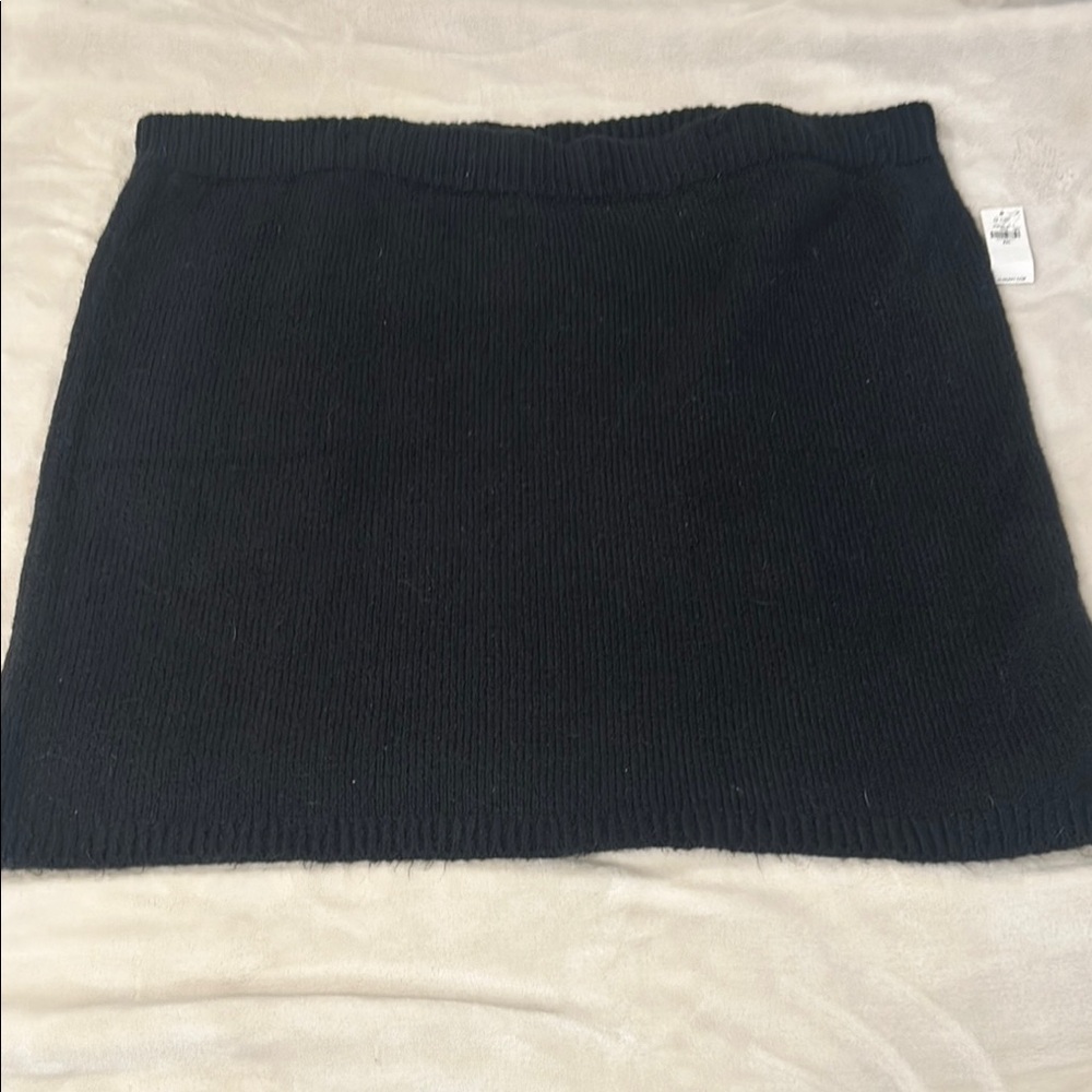 Black Mini Sweater Skirt